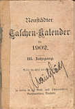 Neustdter Taschenkalender 1902